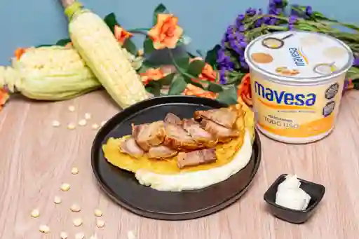 Cachapa Tradicional + Chicharrón
