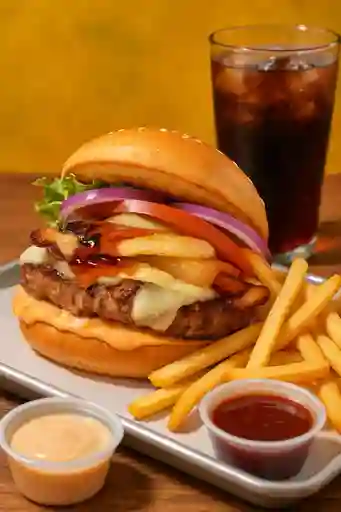 Arma Tu Hamburguesa + Bebida de la Casa
