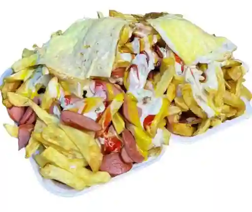 Salchipapa Doble Queso Personal
