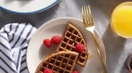 Waffle Avellana y Helado