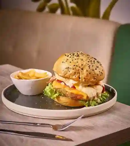 Hamburguesa Baño Dorado