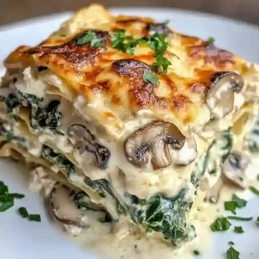 Lasaña de Pollo y Champiñones