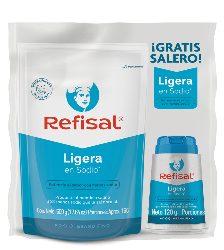 Refisal Sal Ligera Sodio Salero 500 g