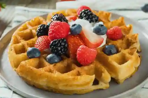 Waffle de Proteínas con Frutos