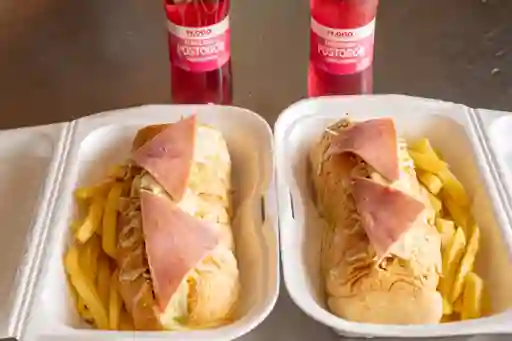 Dos Perro Italo + Papas + Gaseosa