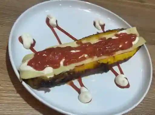 Platano con Queso y Jalea de Bocadillo