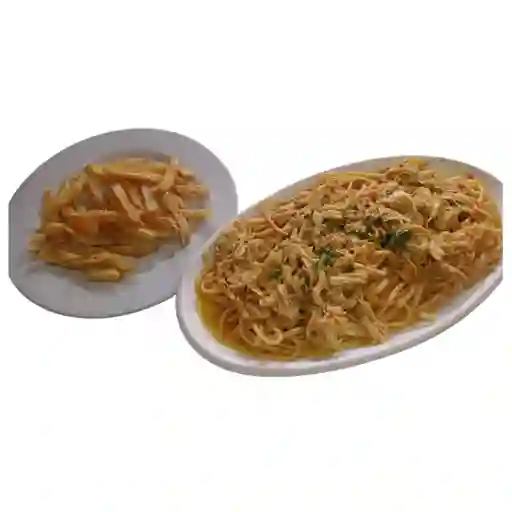 Espaguetis con Pollo