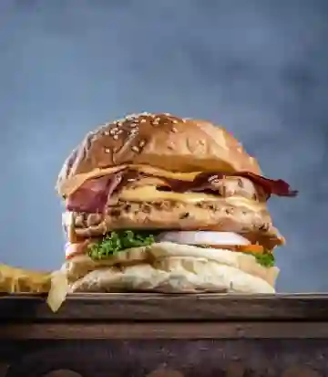 Hamburguesa Doble Carne de Pollo