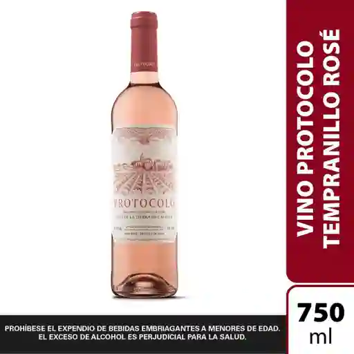 Vino Rosé Protocolo Tempranillo 750 ml