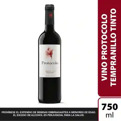 Vino Tinto Protocolo Tempranillo 750 ml