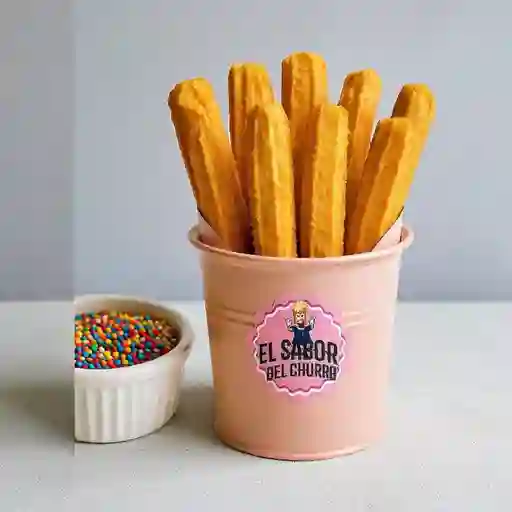 Churros con Grajeas de Colores