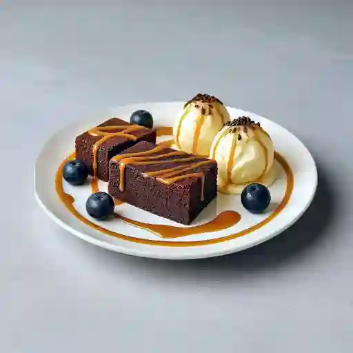 Brownie con Helado