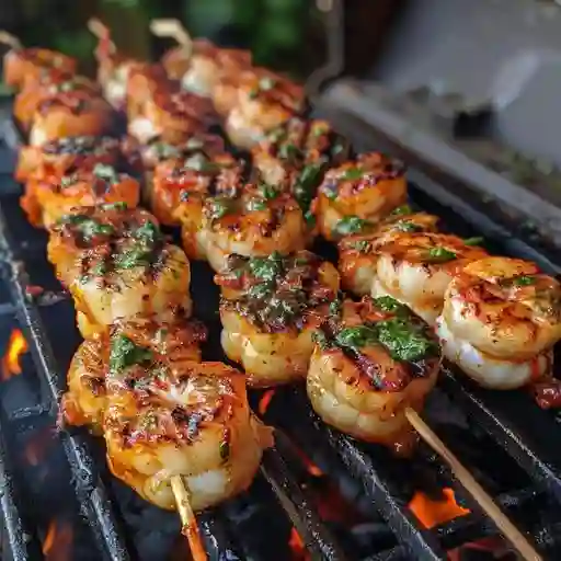 Pinchos Al Grill de Camarones X3