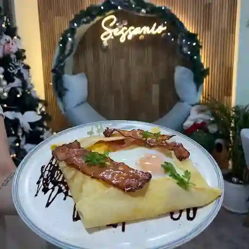 Crepe de Huevo y Tocineta