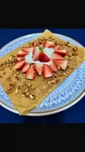 Crêpes Fuerte de Fresas en Yagourt