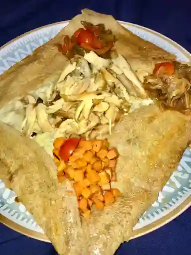 Crêpes Hilos de Pollo