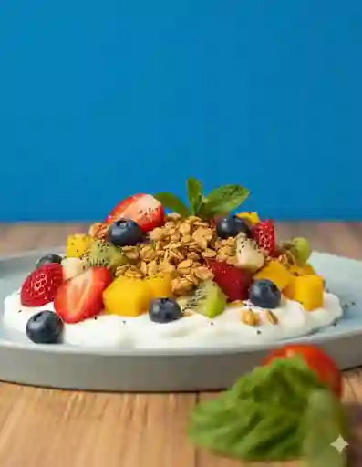 Bowl de Frutas con Granola y Yogurt Griego