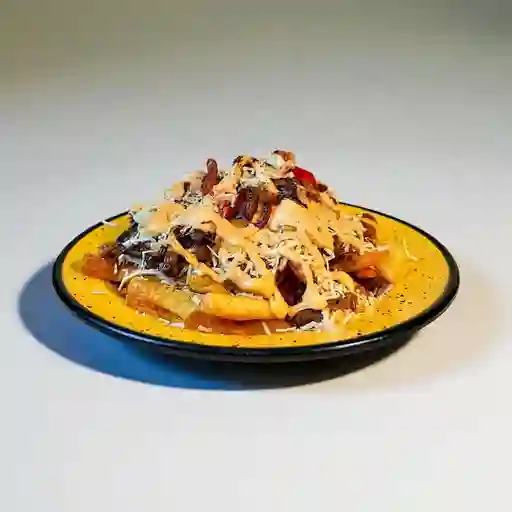Salchipapa Bravas