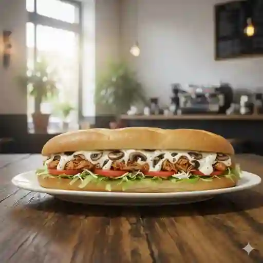 Sandwich Pollo con Champiñones