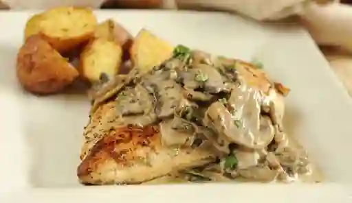 Pechuga en salsa champiñon