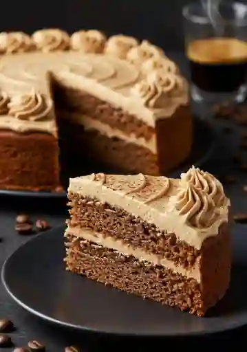 Porcion de torta de Café