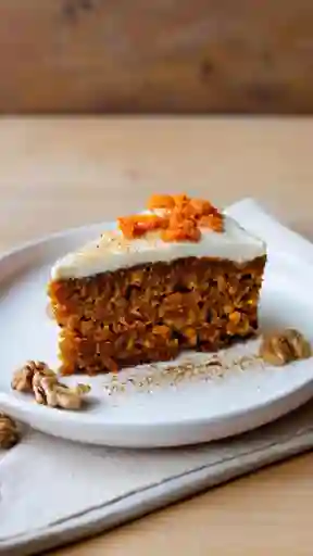 Porcion de torta de Zanahoria