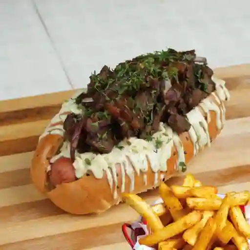 Perro caliente peruano