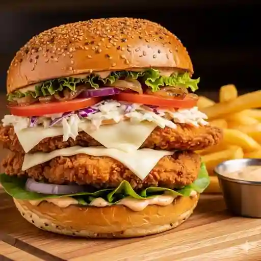 Hamburguesa Pollo Apanado