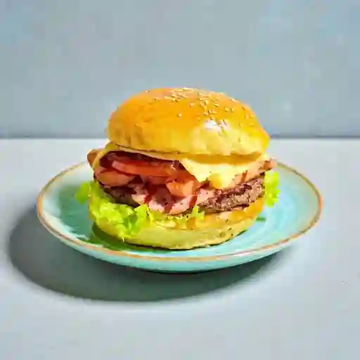 Hamburguesa con Jamón y Queso