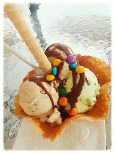 Concha con helado