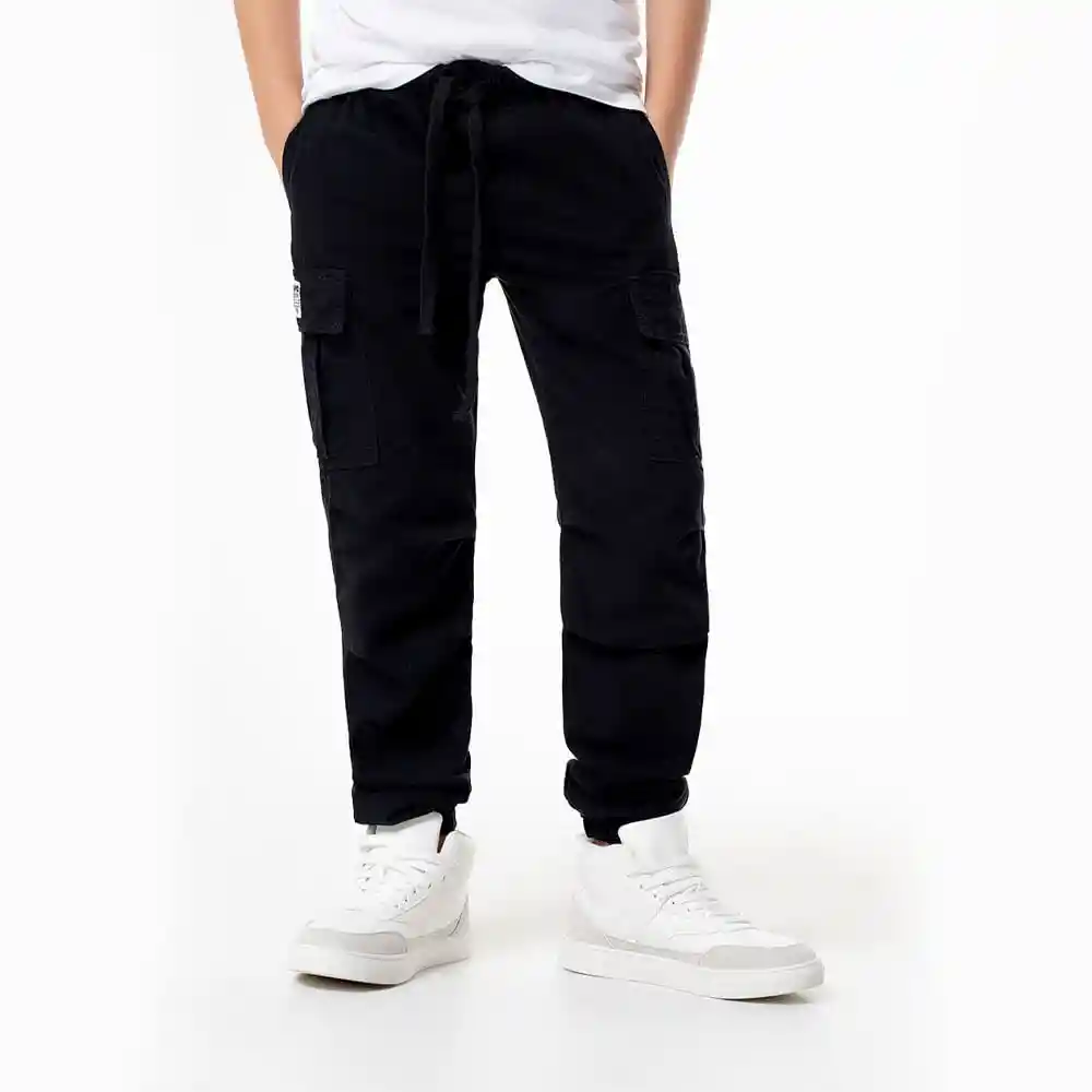 Pantalón Tipo Regular en Tejido Plano Kids Masculino Lerem Gef Talla 4