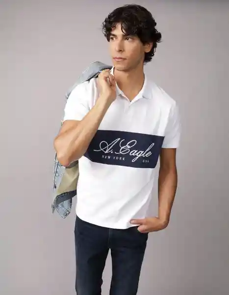 Polo Hombre Blanco Talla X-Large 4570100 American Eagle