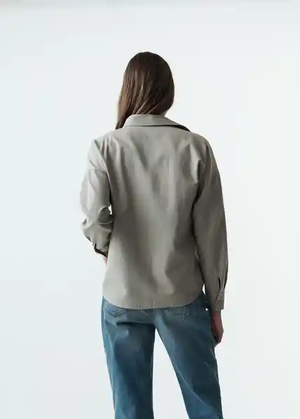 Camisa Eiza Mujer Gris Elefante Medio Talla S 513G364 Naf Naf