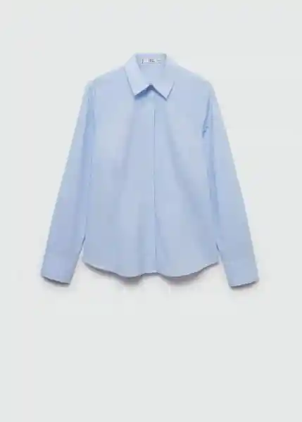 Camisa Sofia Celeste Talla L Mujer Mango