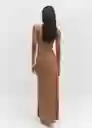 Vestido Catia Caramelo Talla L Mujer Mango