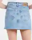 Falda Corta Femenino Azul Francés Medio Talla 5 Chevignon