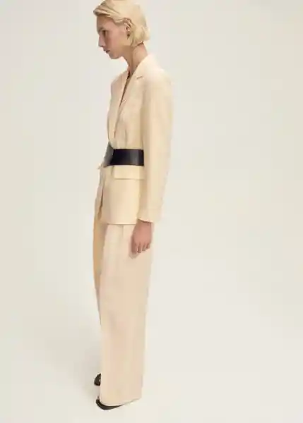 Blazer Americana Brera Vainilla Talla S Mujer Mango