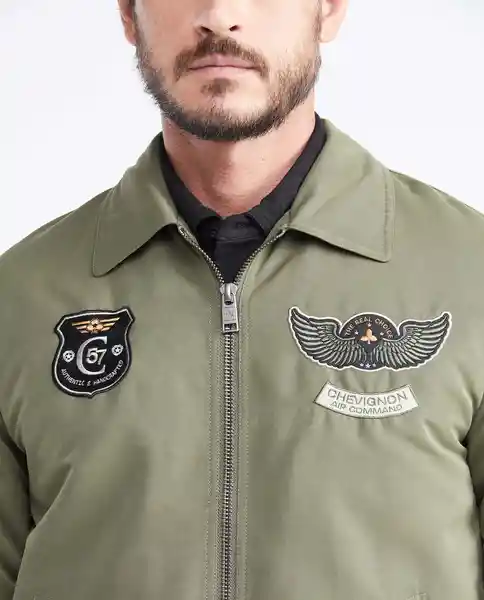 Chaqueta Aviator Masculino Verde Miliciano Oscuro XXL Chevignon