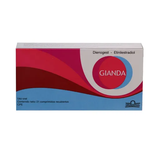 Gianda Dienogest (2mg) Etinilestradiol (30mg) Anticonceptivo Hormonal
