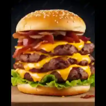 Hamburguesa Triple con Todo