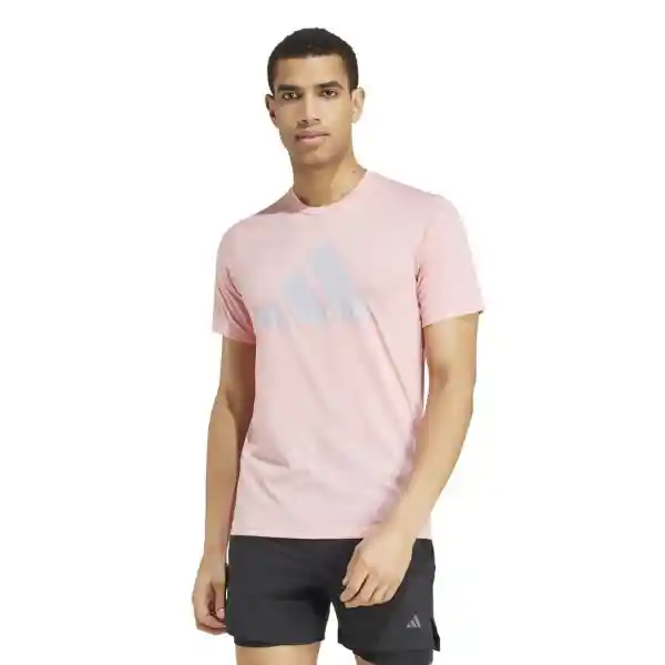 Adidas Camiseta Tr-Es Fr Logo T Para Hombre Rosado Talla XS