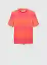 Camiseta Sun Fucsia Talla L Mujer Mango