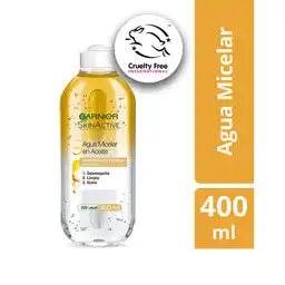 Garnier-Skin Active Agua Micelar en Aceite para Maquillaje a Prueba de Agua