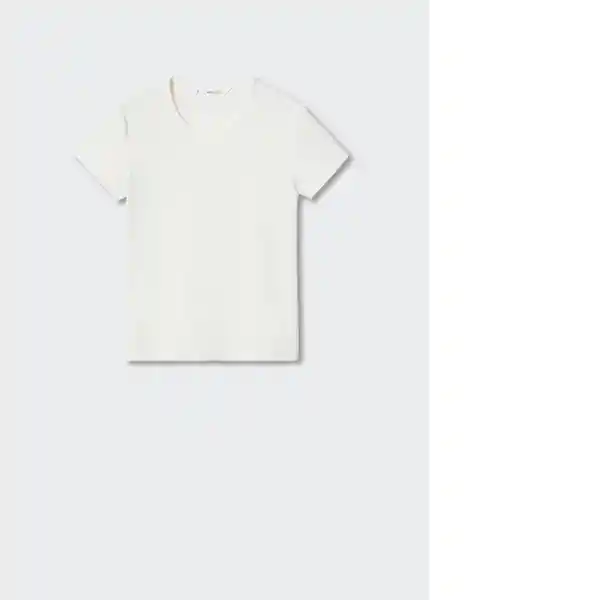 Camiseta Moni Off White Talla 18 Mujer Mango