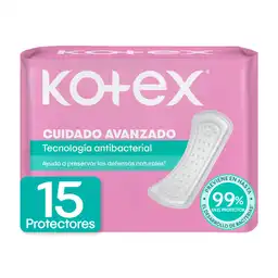 Protector Avanzado Kotex Tecnología Antibacterial 15 Und