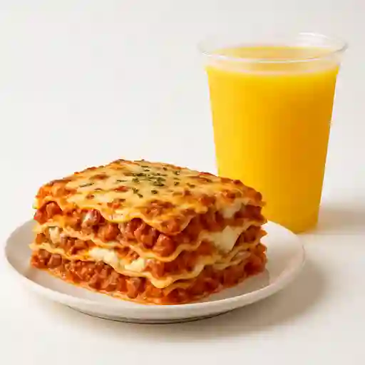 Lasagna + bebida 9 oz