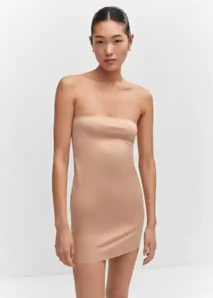 Vestido Tomo Nude Talla S Mujer Mango