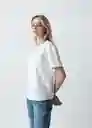 Camiseta Mujer Crudo Vainilla Claro Talla M 403G052 Naf Naf
