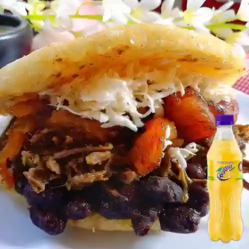 Combo Arepa Pabellón + Quatro Original 400ML