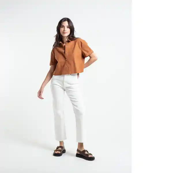 Pantalón Polen Mujer Crudo Cannoli Claro 12 532E323 Naf Naf